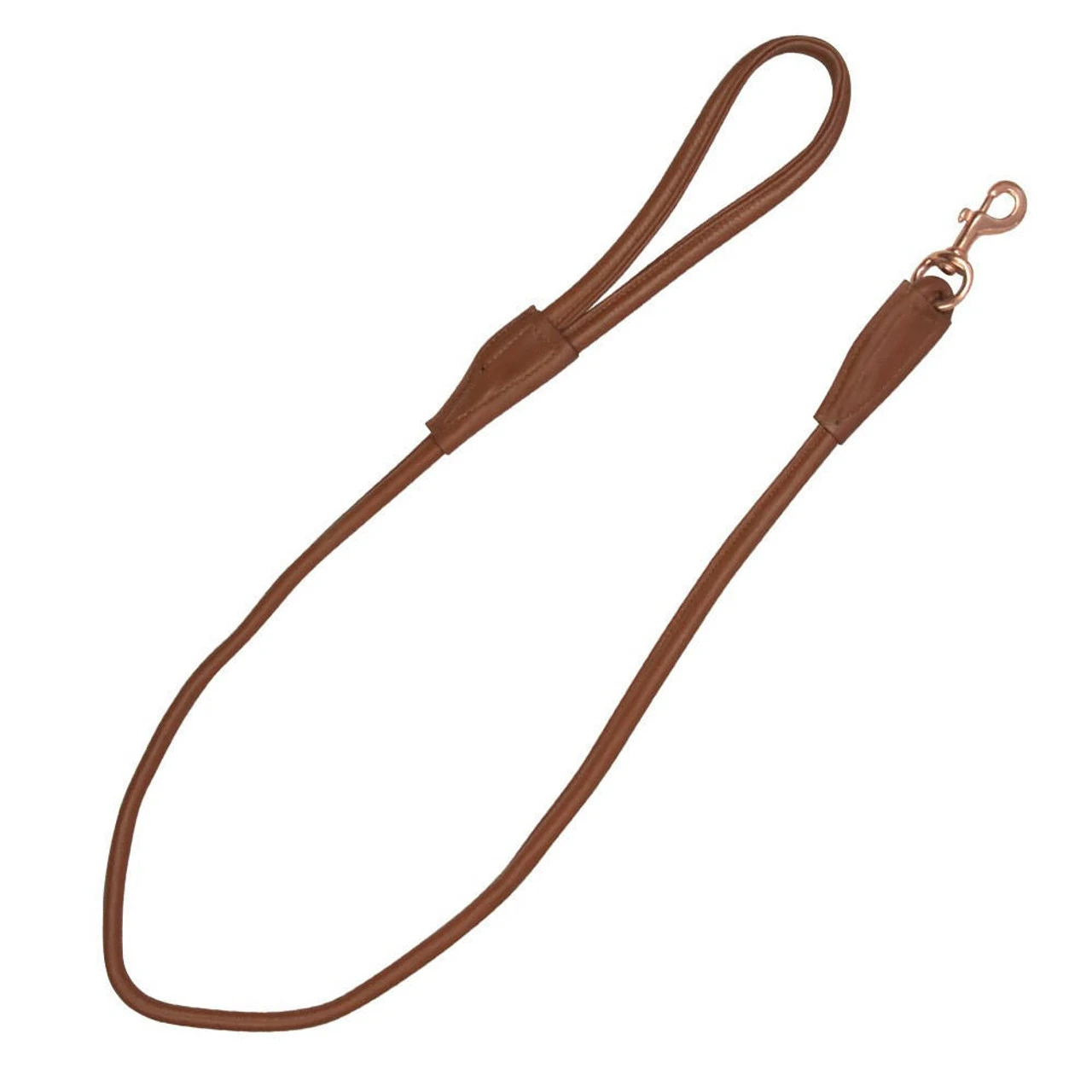 Benji & Flo Deluxe Rolled Leather Dog Lead - Black Or Tan 3 Benji & Flo Deluxe Rolled Leather Dog Lead - Black Or Tan