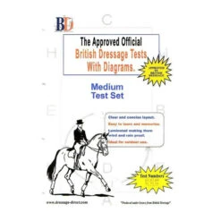Laminated British Dressage Test Sets - Medium