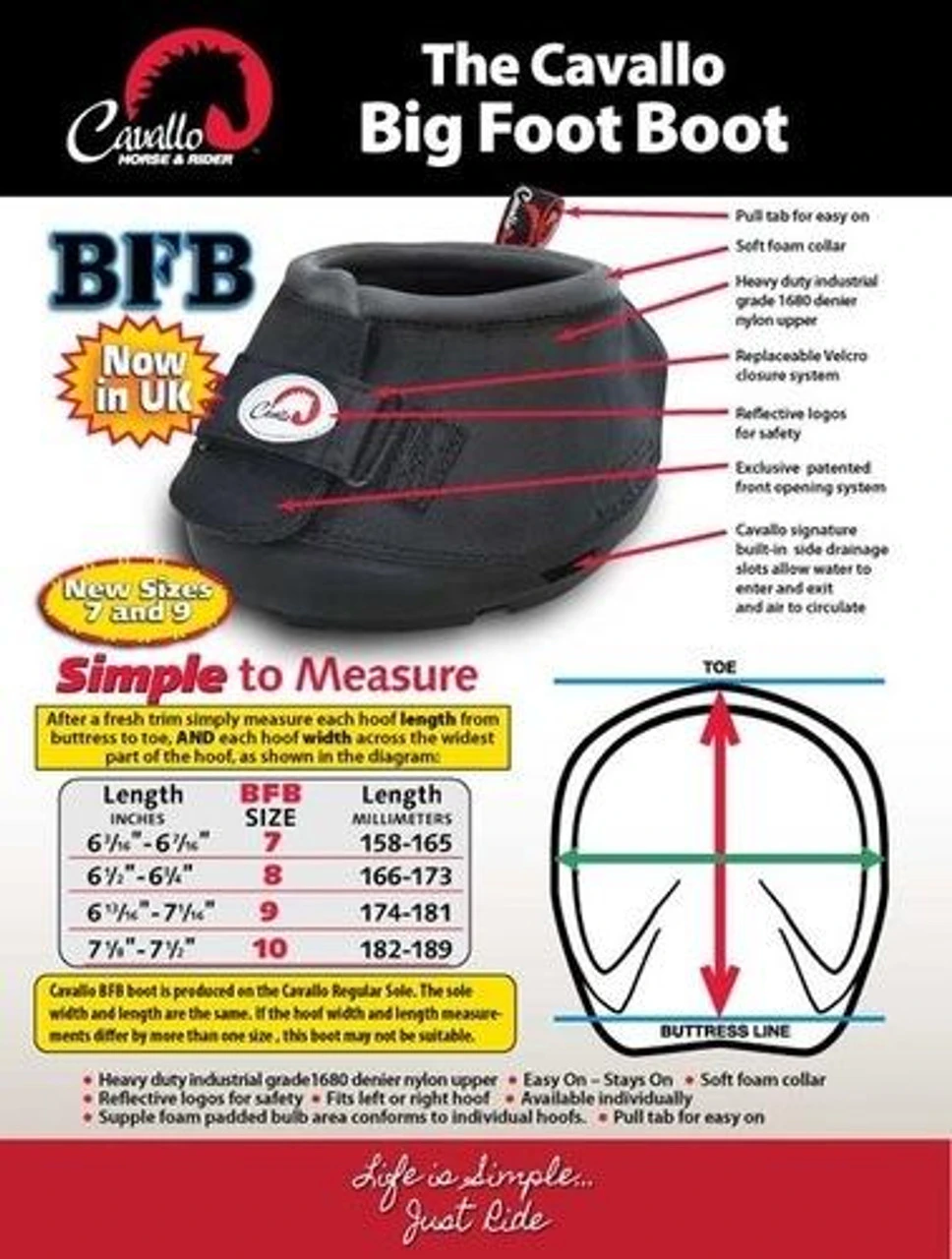 Cavallo Big Foot Hoof Boots - Black 3 Cavallo Big Foot Hoof Boots - Black