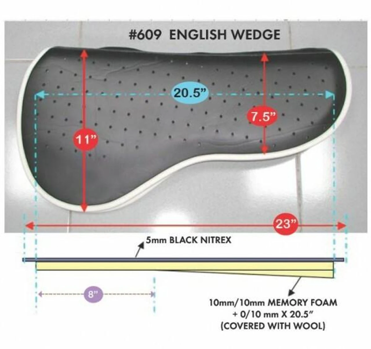 Cavallo English Wedge Saddle Pad 4 Cavallo English Wedge Saddle Pad - Image 2