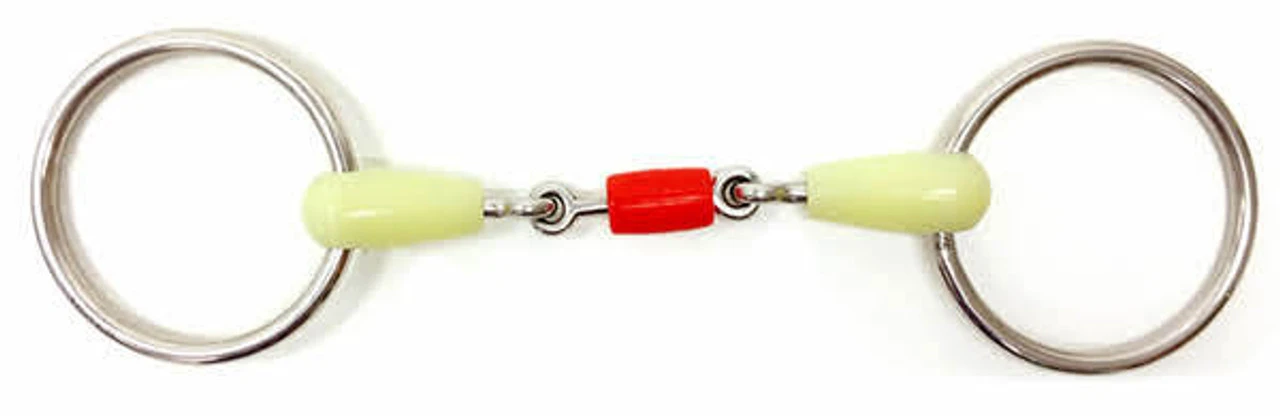 Dever Apple Mouth Loose Ring Snaffle With Roller 3 Dever Apple Mouth Loose Ring Snaffle With Roller