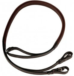 Dever English Leather Rubber Reins - Buckle Billet