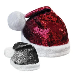 Equetech Childs Deluxe Sequin Santa Hat Silk - Reversible