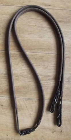 Extra Long English Leather Rubber Reins