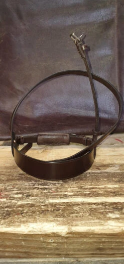 Hand Made English Leather Crank Showing Noseband