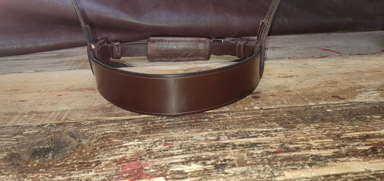 Hand Made English Leather Crank Showing Noseband 4 Hand Made English Leather Crank Showing Noseband - Image 2