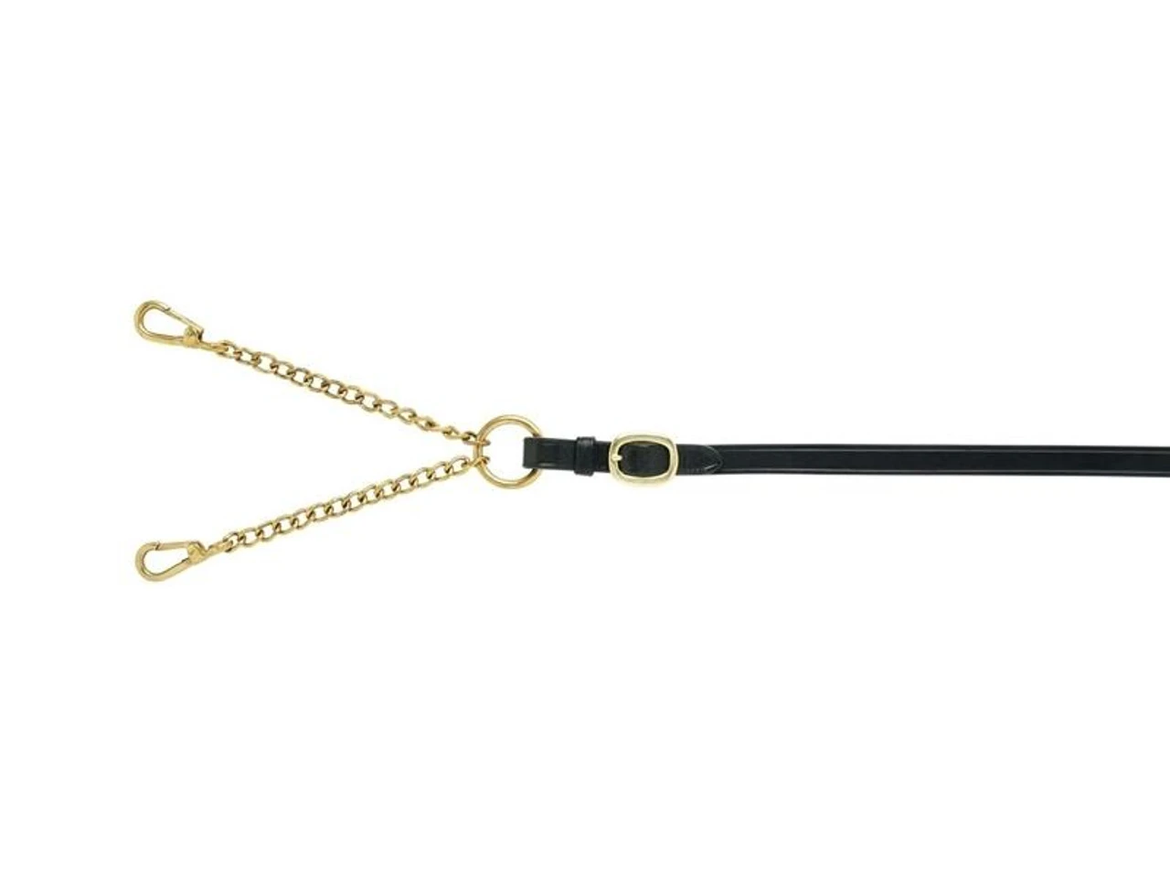 Hand Made English Leather Lead With Newmarket Chain 3 Hand Made English Leather Lead With Newmarket Chain