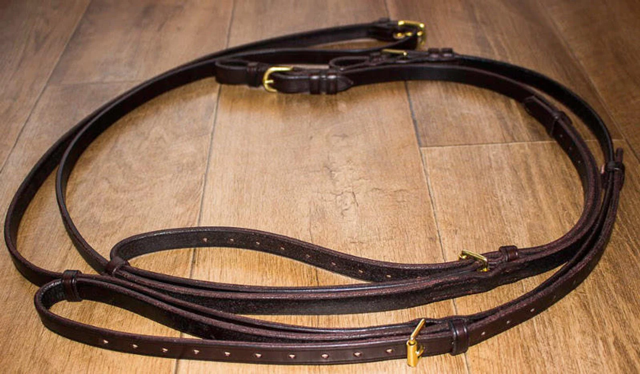 Hand Made English Leather Precision Reins 3 Hand Made English Leather Precision Reins