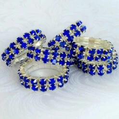 HKM Double Crystal Plaiting Bands - Blue -The Horse Care Shop hkm double crystal plaiting bands blue 64125.1679680955