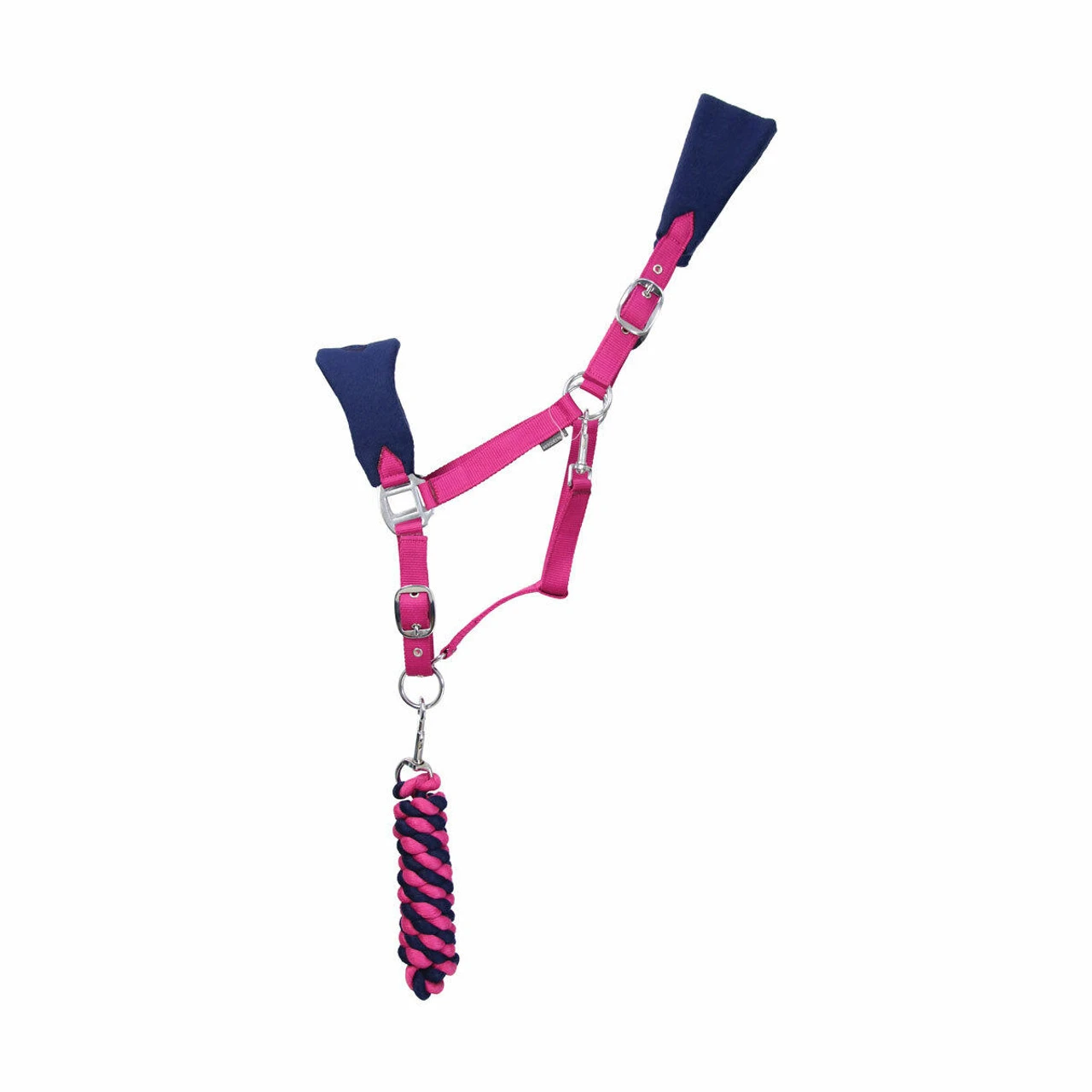 Hy Belton Fleece HeadCollar And LeadRope - Pink Or Teal 3 Hy Belton Fleece HeadCollar And LeadRope - Pink Or Teal