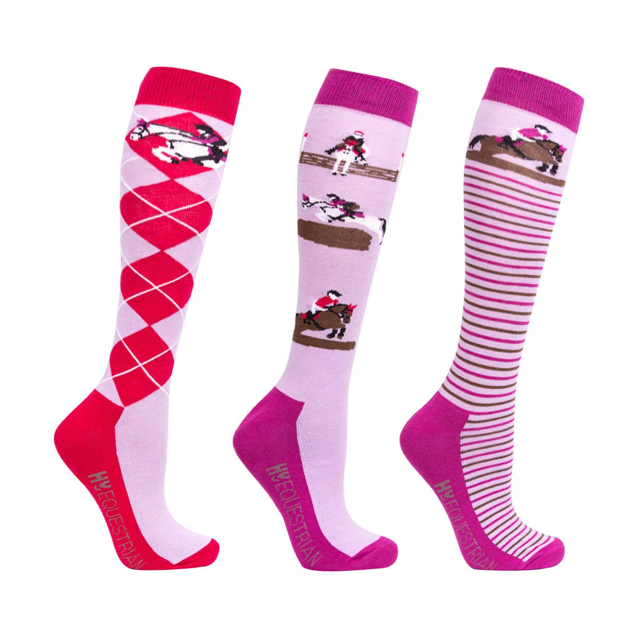Hy Cross Country Long Ladies Socks - Pack Of 3 3 Hy Cross Country Long Ladies Socks - Pack Of 3