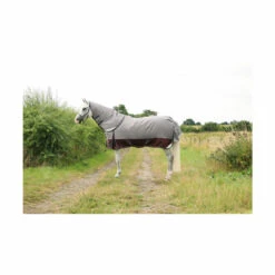 Hy DefenceX 1200D 300g Turnout Rug And Neck Set - Grey -The Horse Care Shop hy defencex 1200d 300g turnout rug and neck set grey 38284.1646979857
