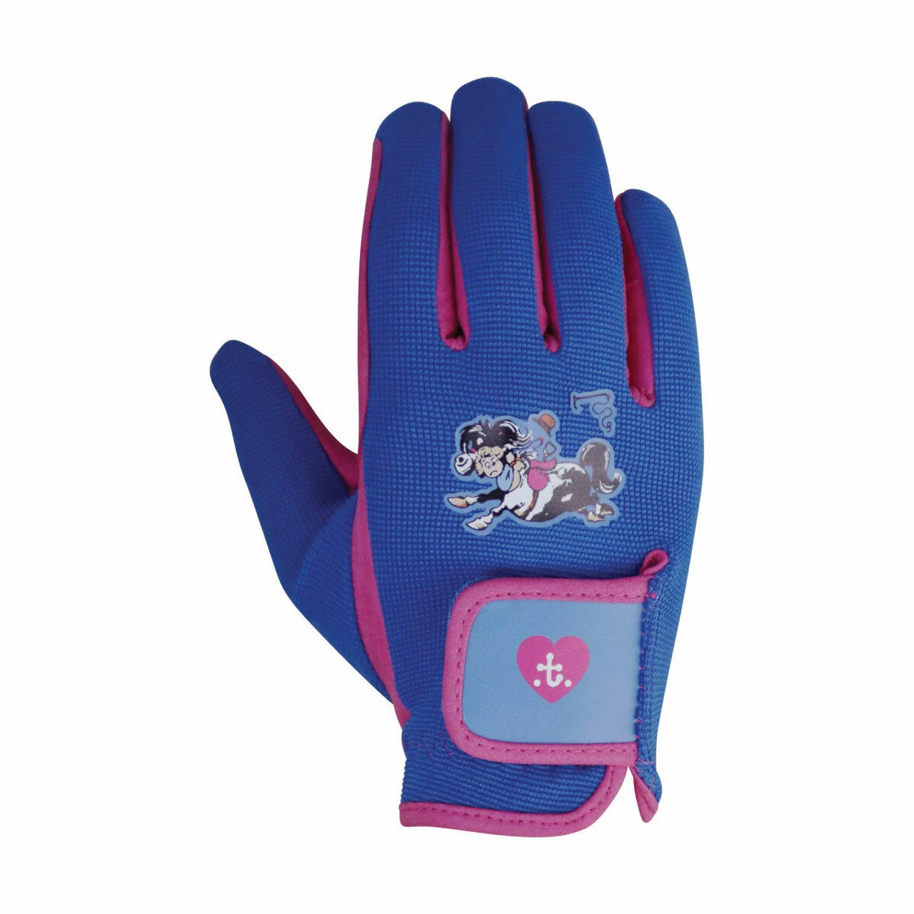 Hy Thelwell Race Children's Riding Gloves - Cobalt Blue 4 Hy Thelwell Race Children's Riding Gloves - Cobalt Blue - Image 2
