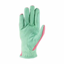 Hy Thelwell Trophy Children's Gloves - Mint/Pink