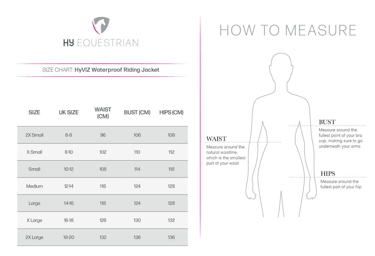 HyViz Waterproof Riding Jackets - Yellow Or Pink 6 HyViz Waterproof Riding Jackets - Yellow Or Pink - Image 4