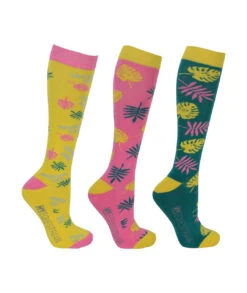 Hy Tropical Ladies Long Socks - Pack Of 3