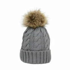 HyFASHION Melrose Cable Knit Bobble Hat - All Colours -The Horse Care Shop hy hyfashion melrose cable knit bobble hat all colours 58057.1631410373