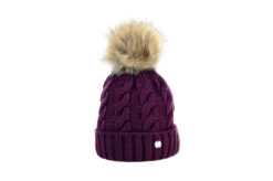 HyFASHION Melrose Cable Knit Bobble Hat - All Colours -The Horse Care Shop hy hyfashion melrose cable knit bobble hat all colours 99370.1631408061