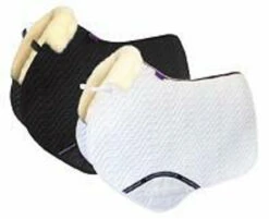 KM Elite Half Lined Close Contact Saddle Pad - White/Cream