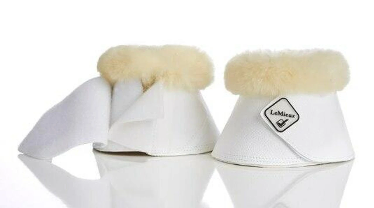 Le Mieux Lambskin Wrap Around Over Reach Boots - White XXL 5 Le Mieux Lambskin Wrap Around Over Reach Boots - White XXL - Image 3