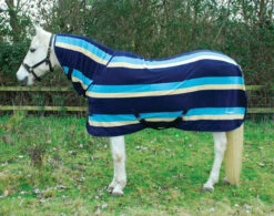 Rhinegold Elite Full Neck Fleece Rug - Turquoise Stripe