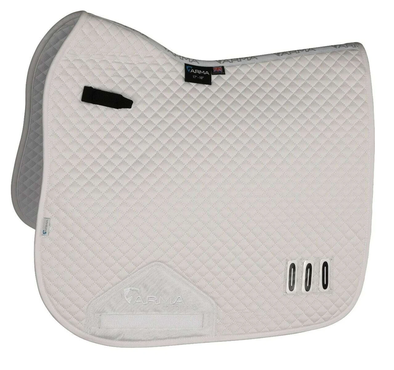 Shires Arma Numbered Dressage Saddlecloths - White 3 Shires Arma Numbered Dressage Saddlecloths - White