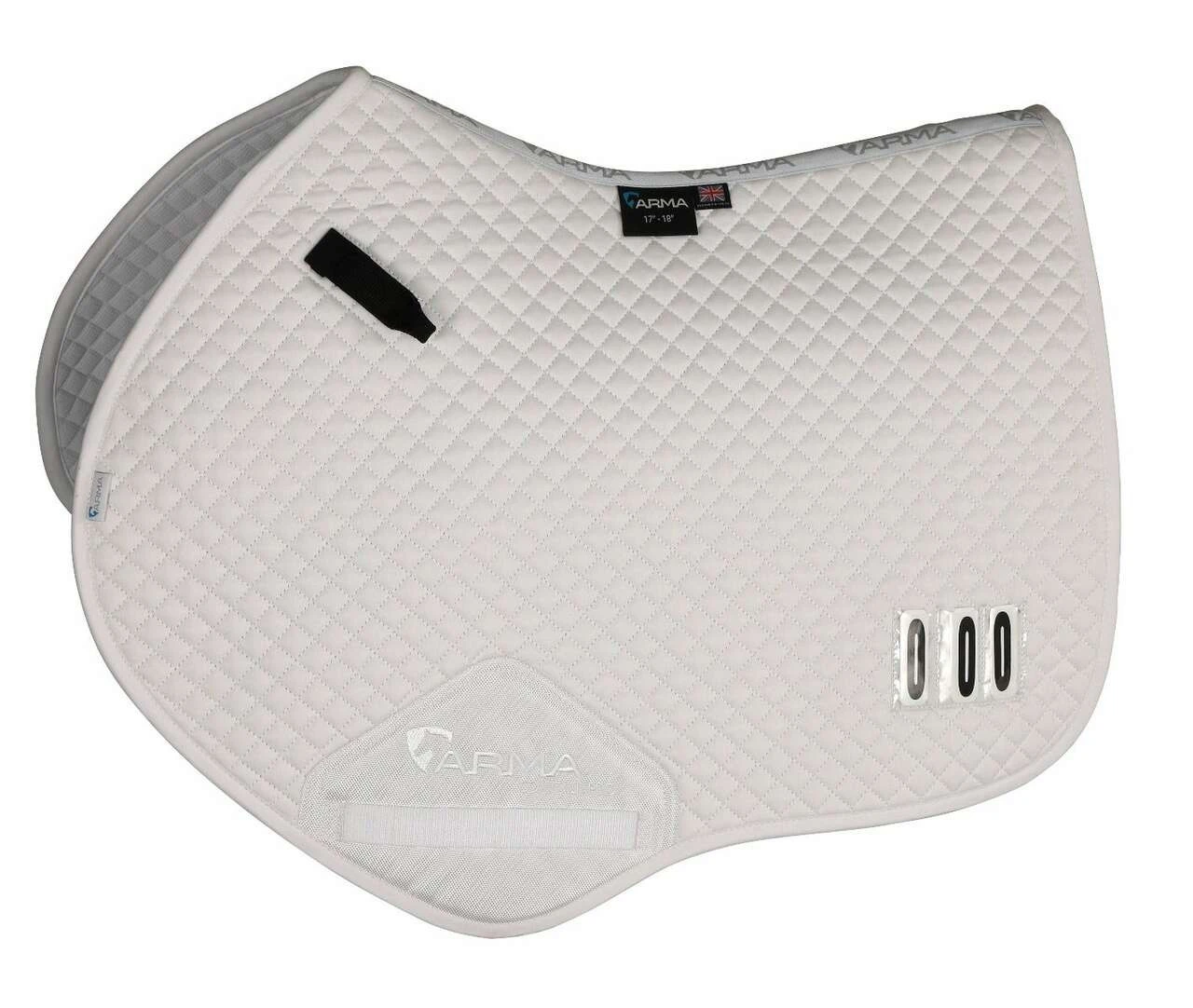 Shires Arma Numbered Jump Saddlecloths - White 3 Shires Arma Numbered Jump Saddlecloths - White