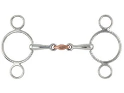 Shires 2 Ring Gag With Copper Lozenge (528)