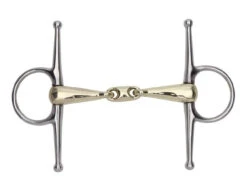 Shires Brass Alloy Full Cheek Snaffle With Lozenge (6214)