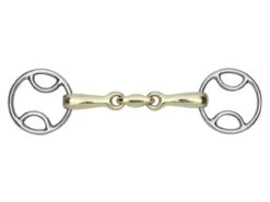 Shires Brass Alloy Loop Ring Beval Bit With Lozenge