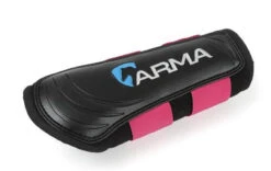 Shires Brushing Boots - Black With Raspberry Straps (170A)