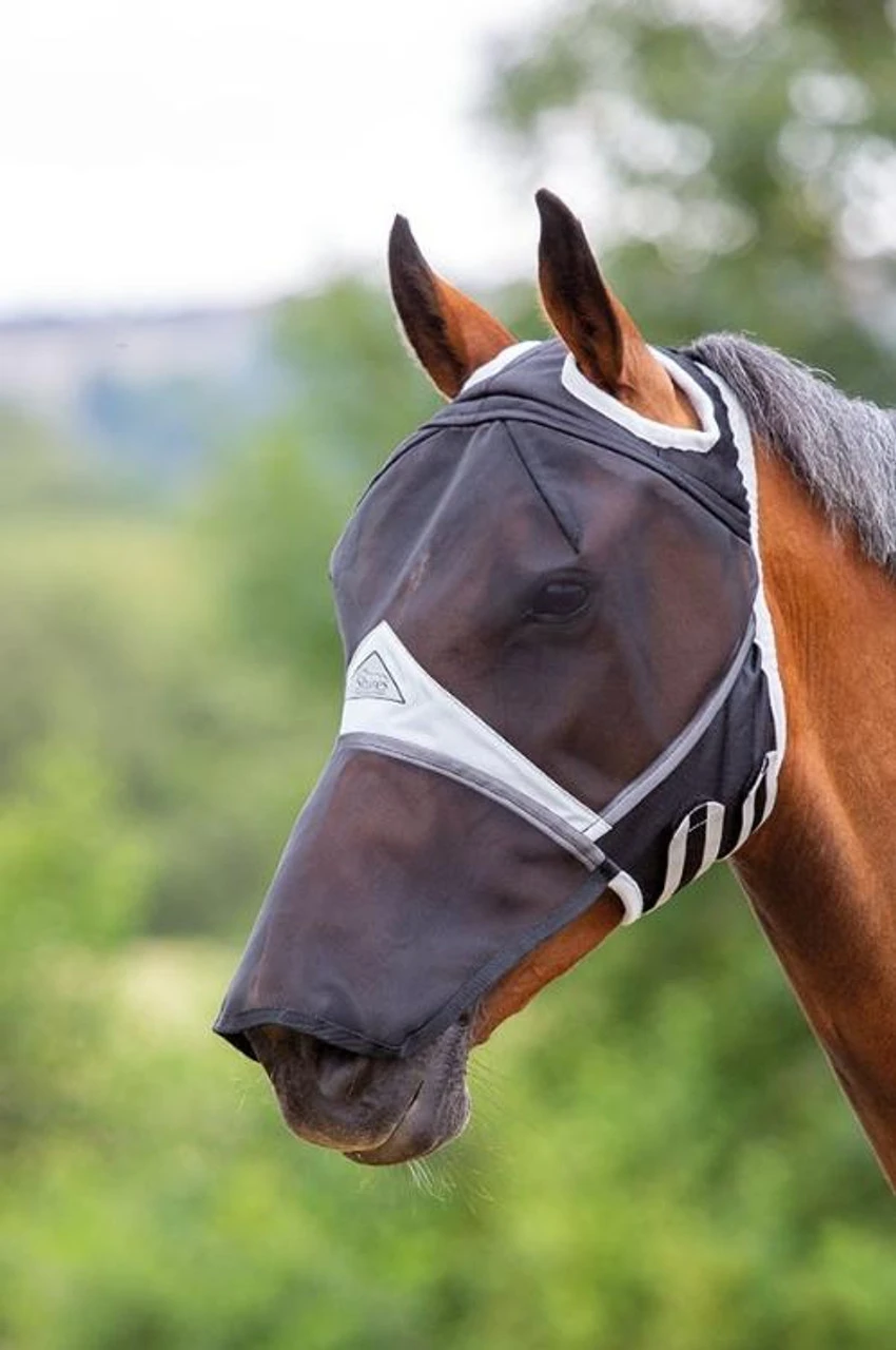 Shires Fine Mesh Fly Masks With Nose (6666) 3 Shires Fine Mesh Fly Masks With Nose (6666)