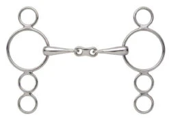 Shires French Link 3 Ring Gag (6322)