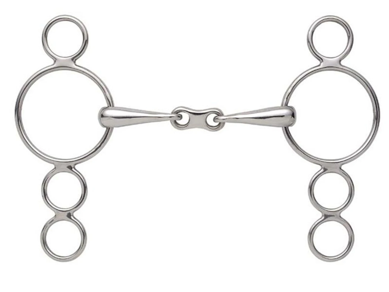 Shires French Link 3 Ring Gag (6322) 3 Shires French Link 3 Ring Gag (6322)