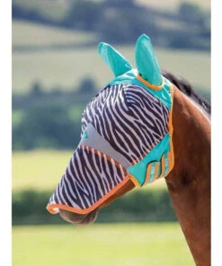 Shires Zeb-Tek Zebra Fly Mask With Nose & Ears